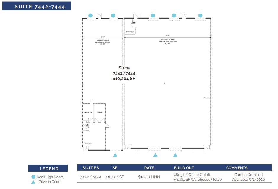 7492-7522 Reindeer Trl, San Antonio, TX à louer Plan d’étage– Image 1 sur 1