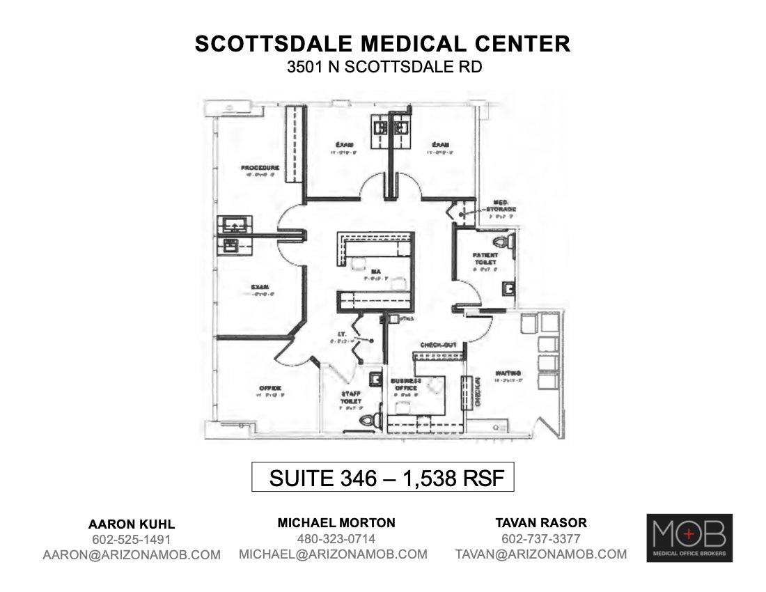 3501 N Scottsdale Rd, Scottsdale, AZ à louer Plan d’étage– Image 1 sur 1