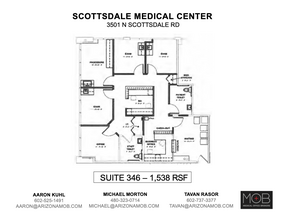 3501 N Scottsdale Rd, Scottsdale, AZ à louer Plan d’étage– Image 1 sur 1