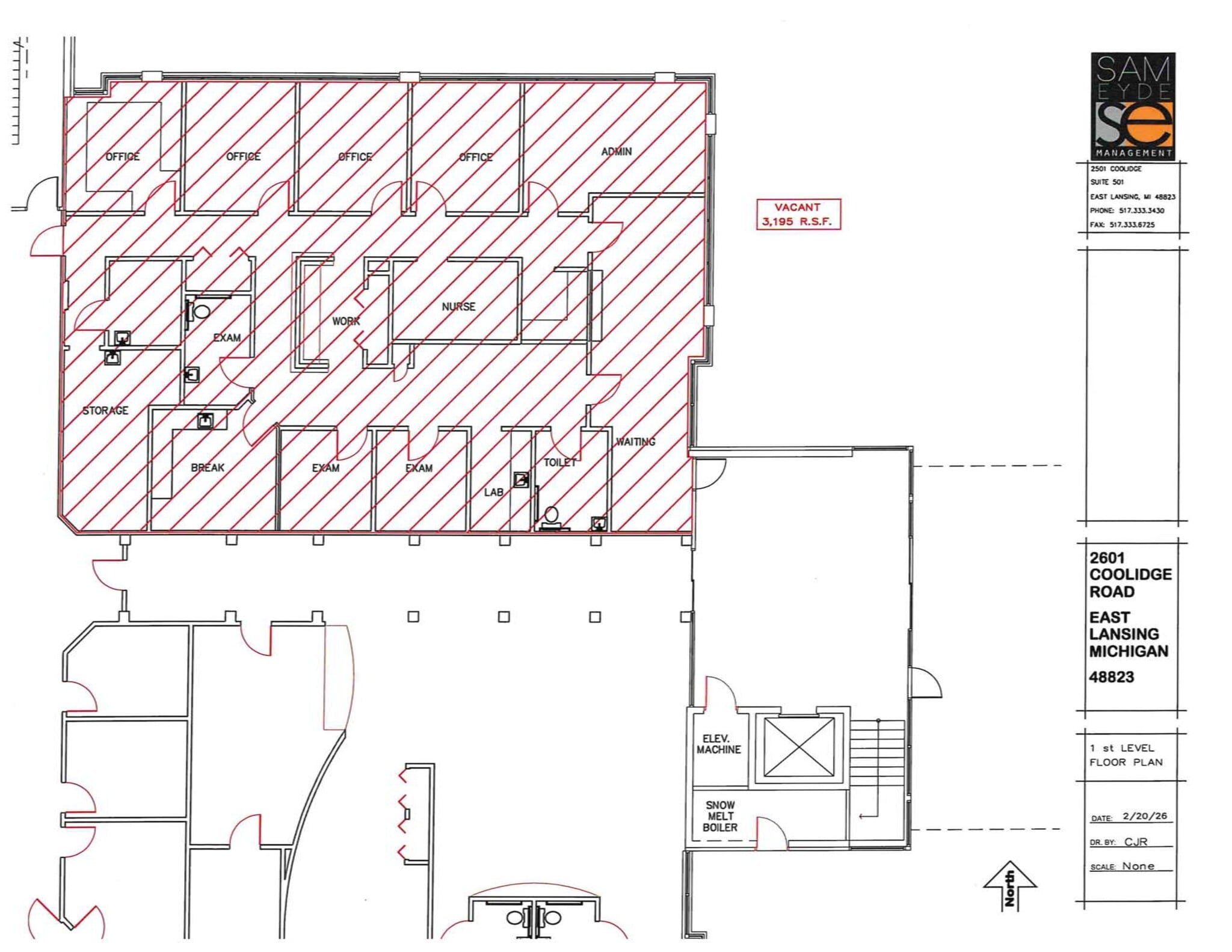 3001 Coolidge Rd, East Lansing, MI à louer Plan de site– Image 1 sur 2