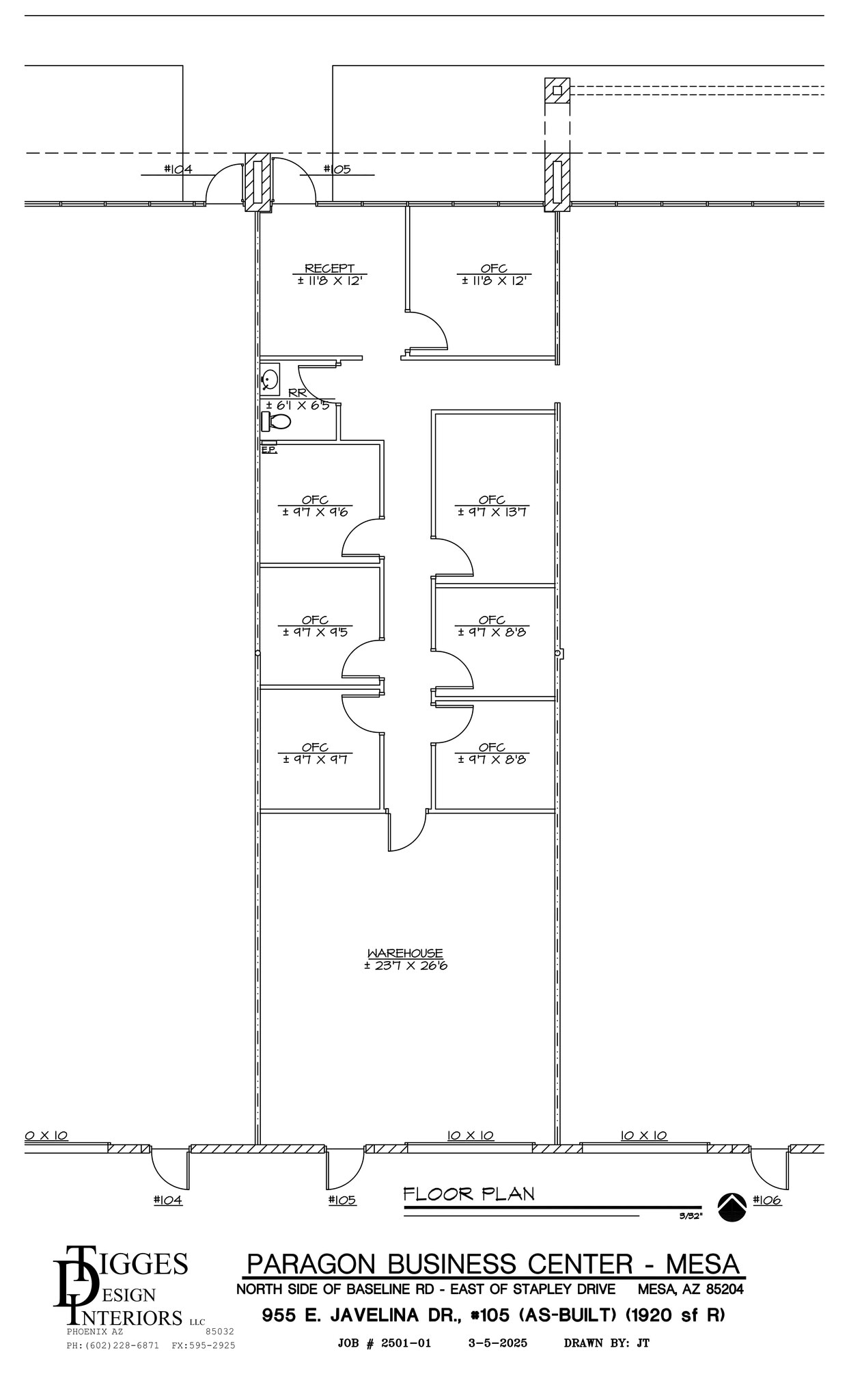 955 E Javelina Ave, Mesa, AZ à louer Plan de site– Image 1 sur 1