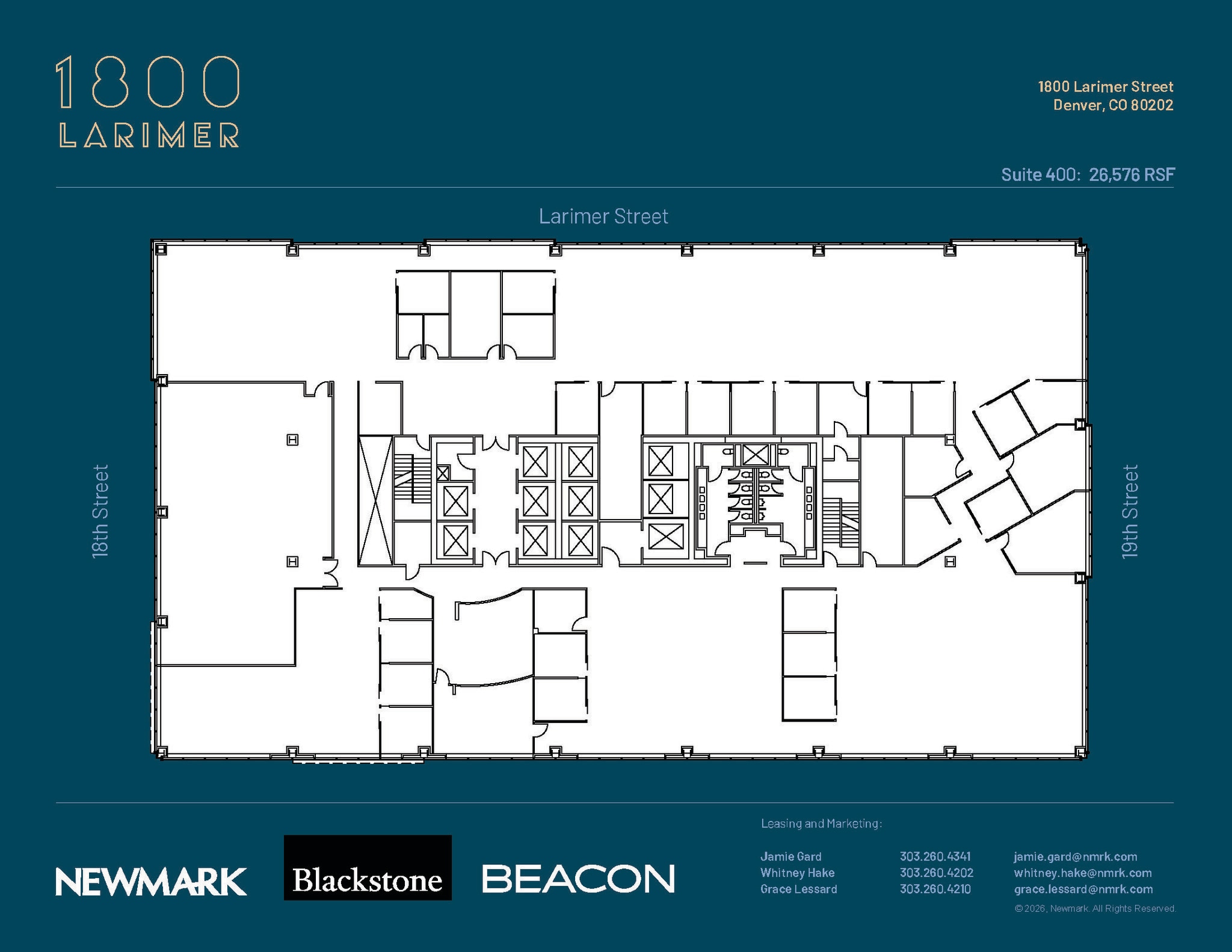 1800 Larimer St, Denver, CO à louer Plan d’étage– Image 1 sur 1