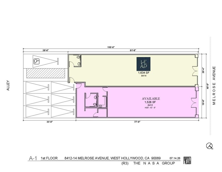 8412-8414 Melrose Ave, Los Angeles, CA à louer - Plan d’étage – Image 2 sur 7