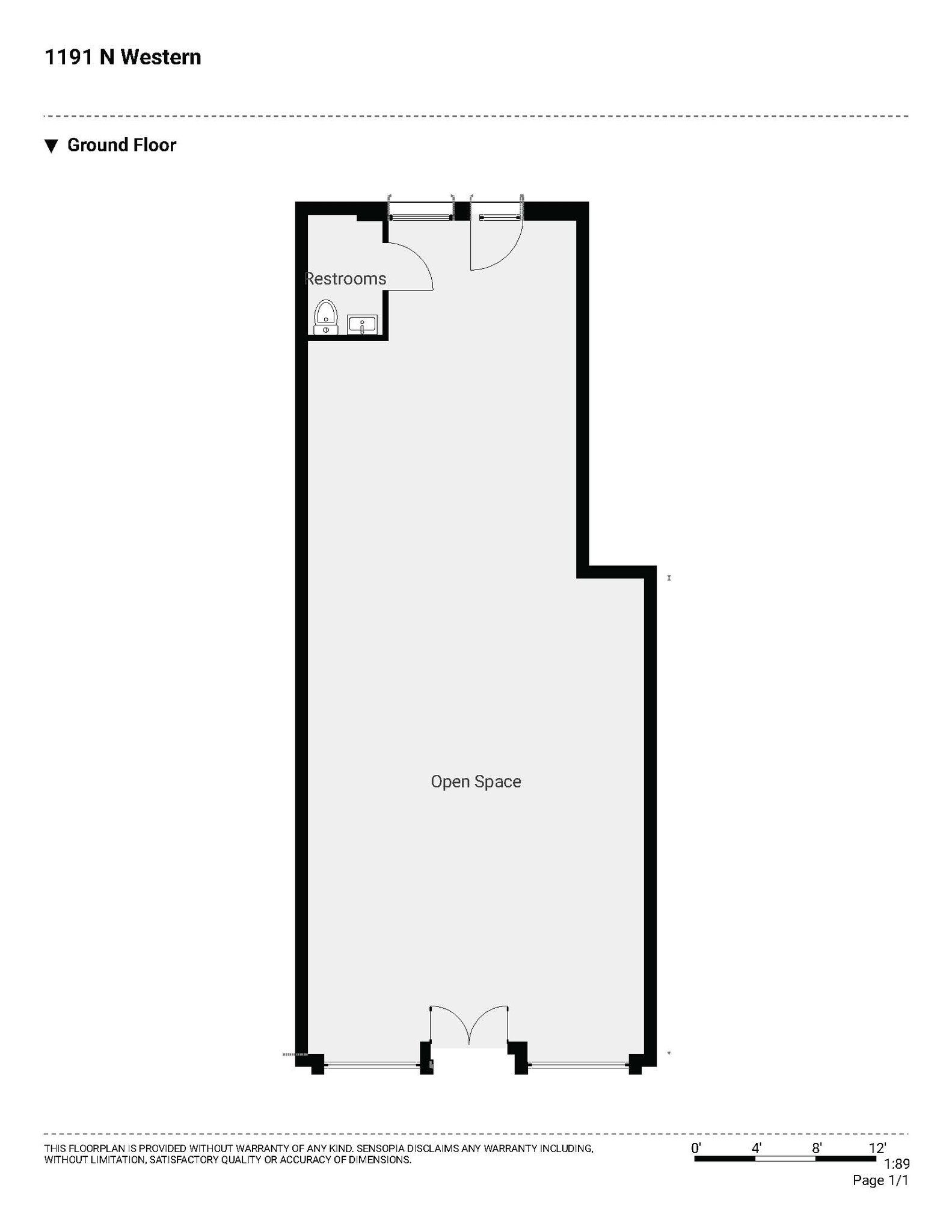 1167-1191 N Western Ave, Los Angeles, CA à louer Plan d’étage– Image 1 sur 1
