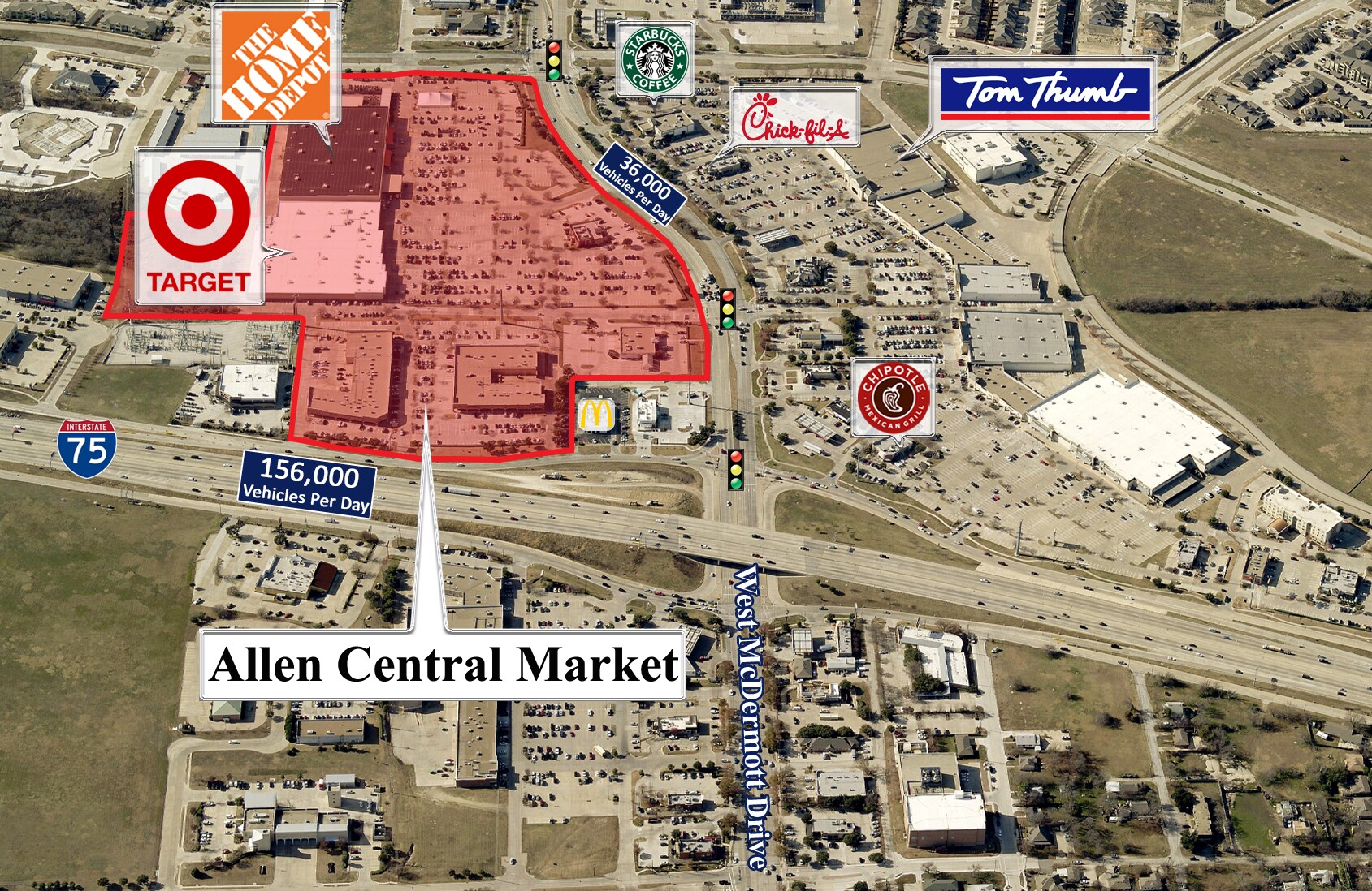 204-210 Central Expy, Allen, TX à louer Aérien– Image 1 sur 3