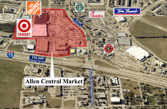 204-210 Central Expy, Allen, TX - VUE AÉRIENNE  vue de carte