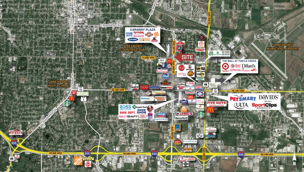 1330 S Caraway Rd, Jonesboro, AR à louer - Aérien – Image 3 sur 3