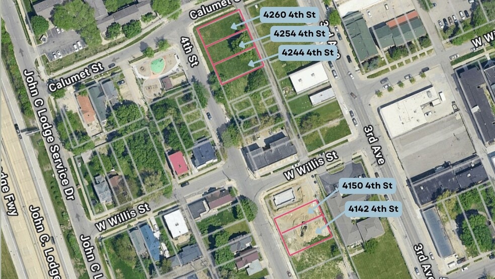 4244 4th st, Detroit, MI à vendre - Aérien – Image 2 sur 12