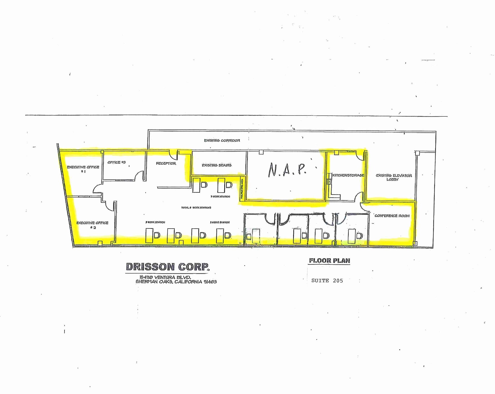 15490 Ventura Blvd, Sherman Oaks, CA à louer Plan d’étage– Image 1 sur 1