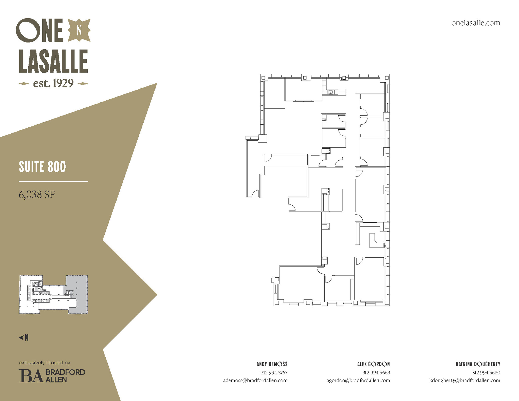 1 N La Salle St, Chicago, IL à louer Plan d’étage– Image 1 sur 5