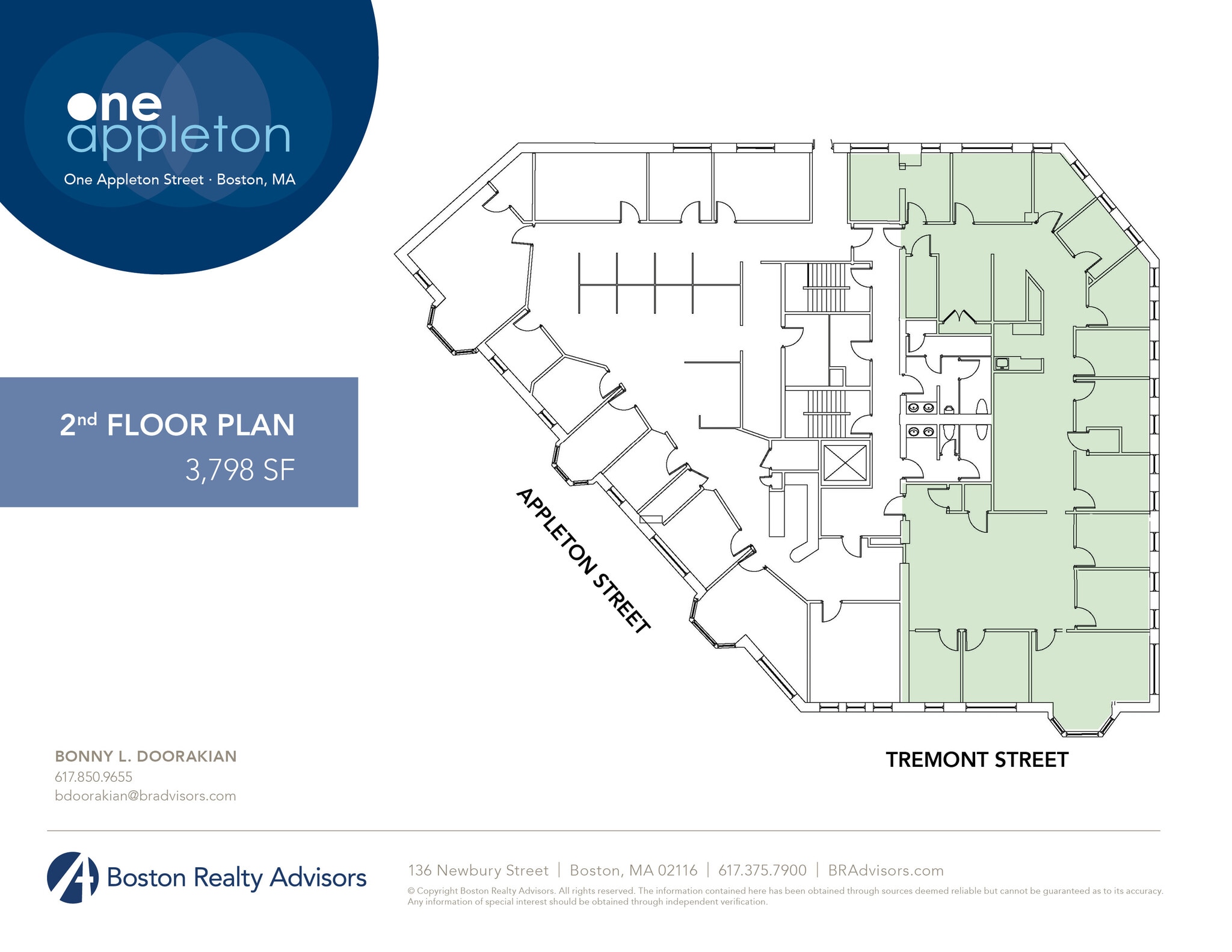 1-3 Appleton St, Boston, MA à louer Plan d’étage– Image 1 sur 1