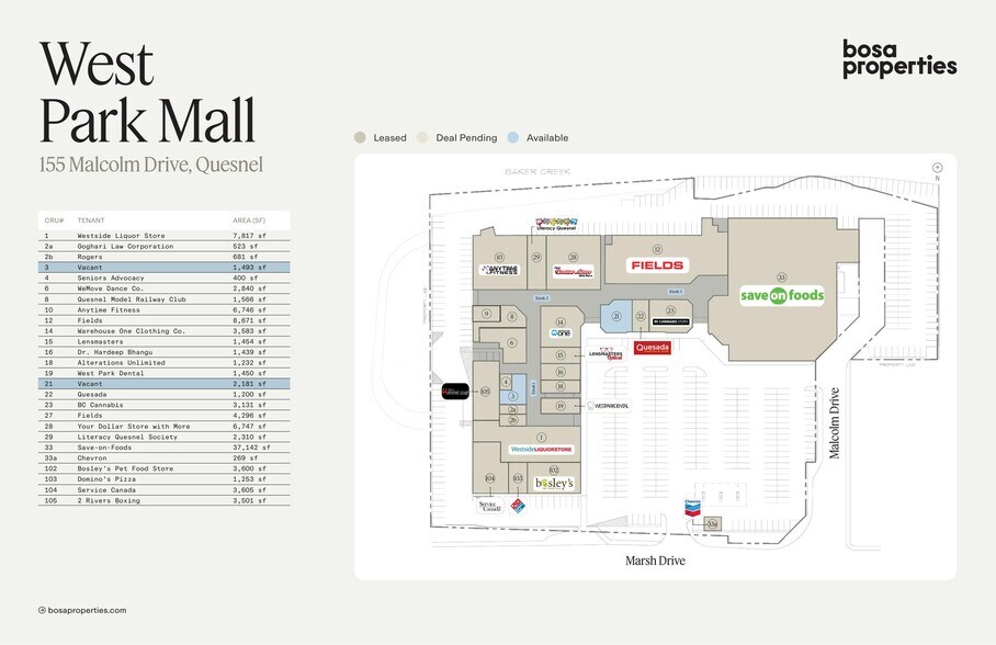155 Malcolm St, Quesnel, BC à louer - Plan de site – Image 3 sur 3