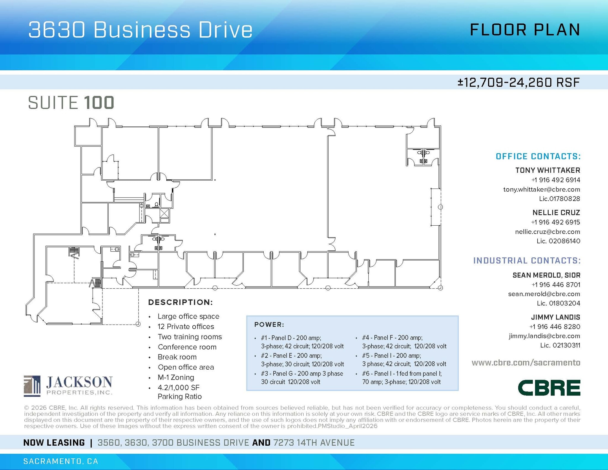 3700 Business Dr, Sacramento, CA à louer Plan d’étage– Image 1 sur 2