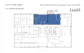 9606 N Mopac Expy, Austin, TX à louer Plan d’étage– Image 1 sur 1
