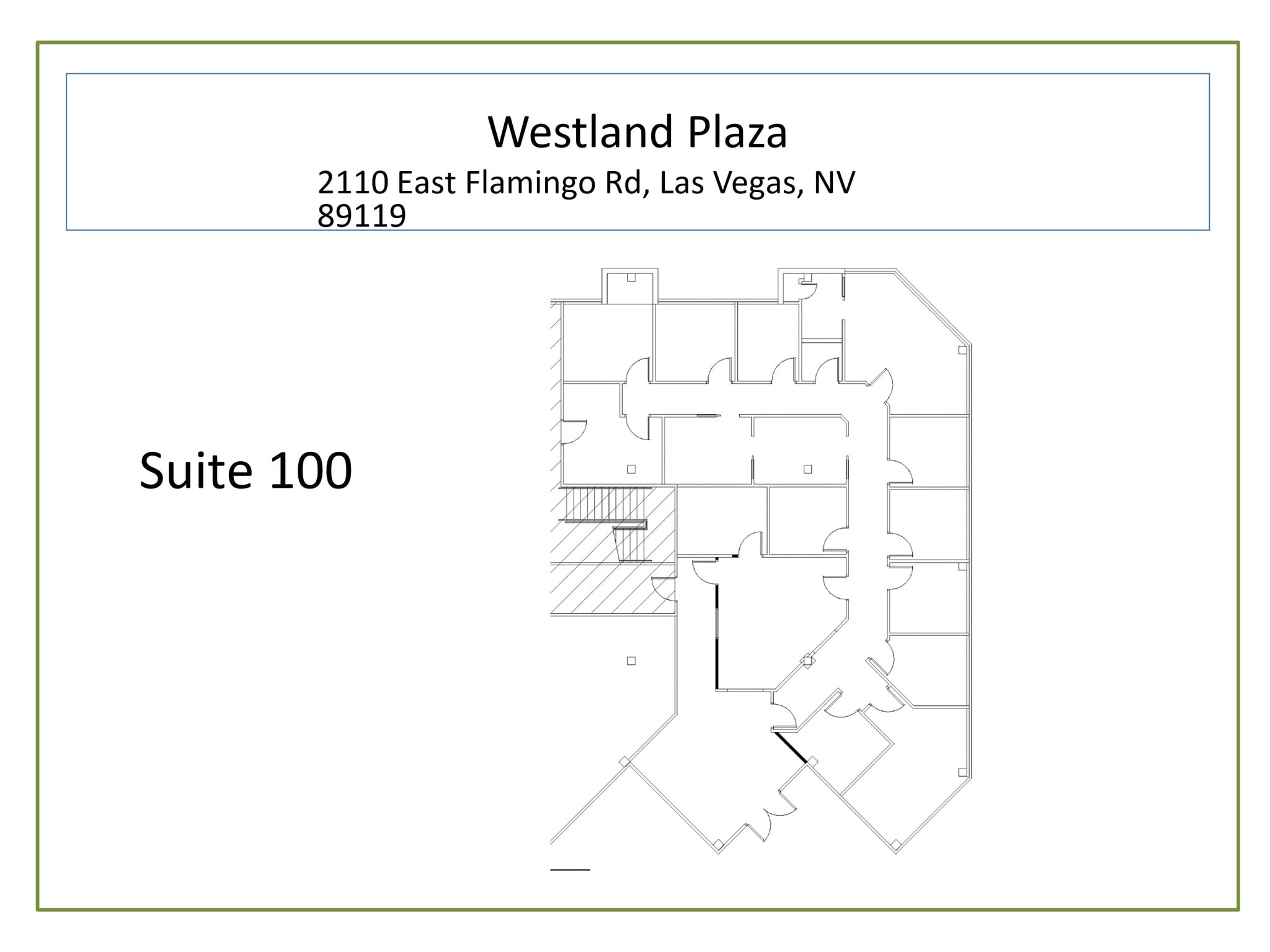 2110 E Flamingo Rd, Las Vegas, NV à louer Plan de site– Image 1 sur 1