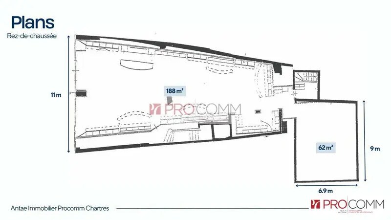 Local commercial dans Chartres à vendre - Plan d’étage – Image 2 sur 4