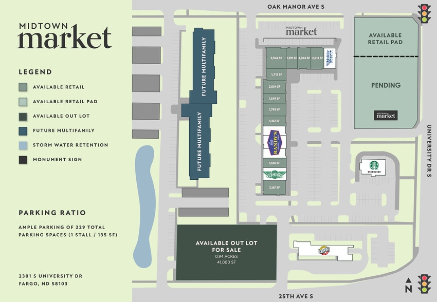 2301 University Dr S, Fargo, ND à louer - Plan de site – Image 2 sur 3