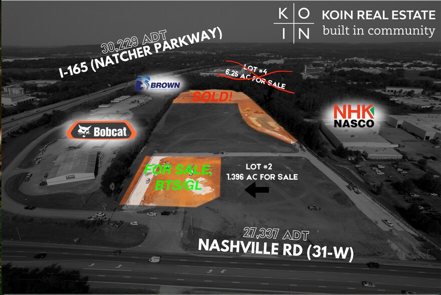 3503-3509 Nashville Rd, Bowling Green, KY à vendre - Aérien – Image 2 sur 15