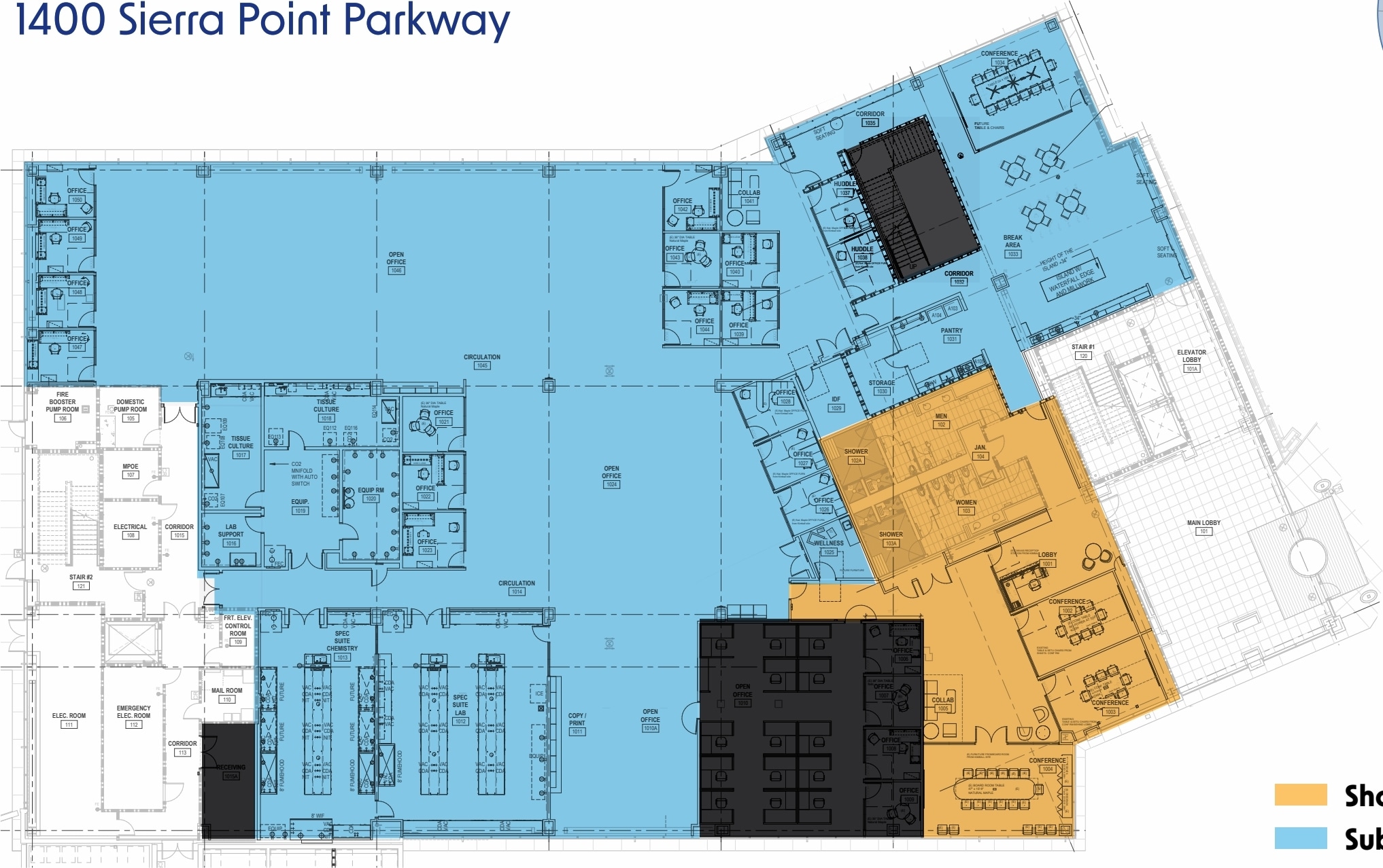 1400 Sierra Point Pky, Brisbane, CA à louer Plan d’étage– Image 1 sur 1