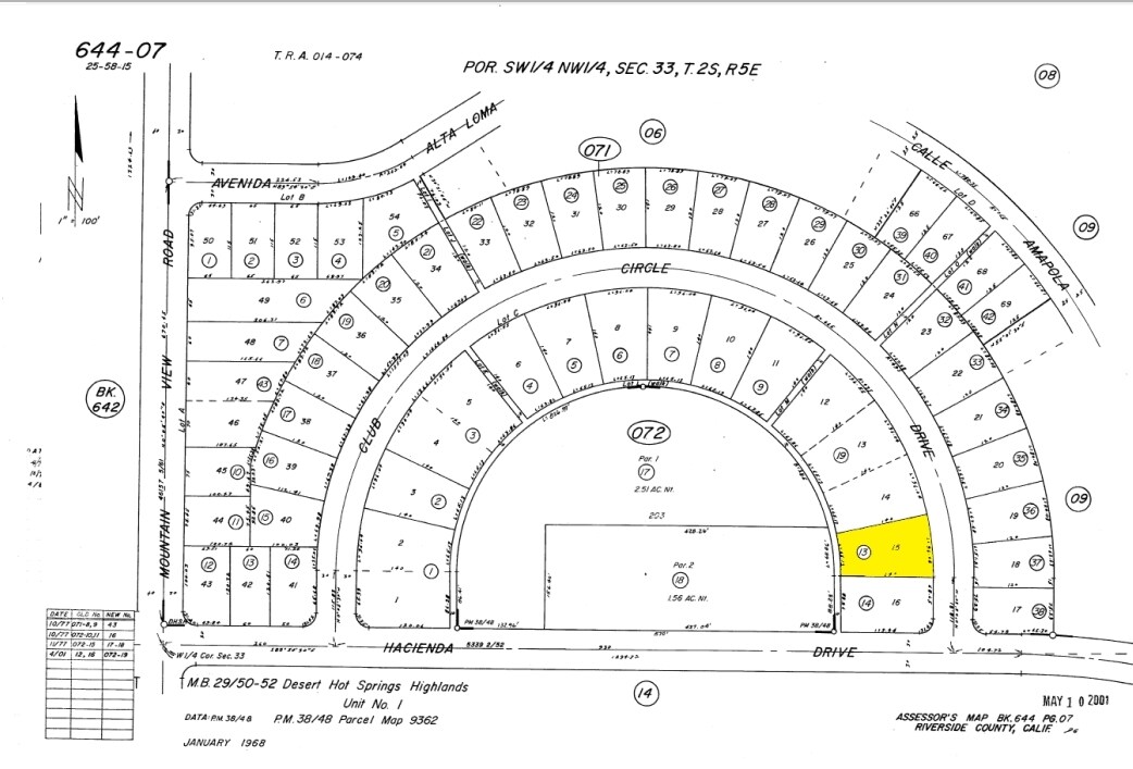 68233 Club Circle Dr, Desert Hot Springs, CA à vendre Plan cadastral– Image 1 sur 2