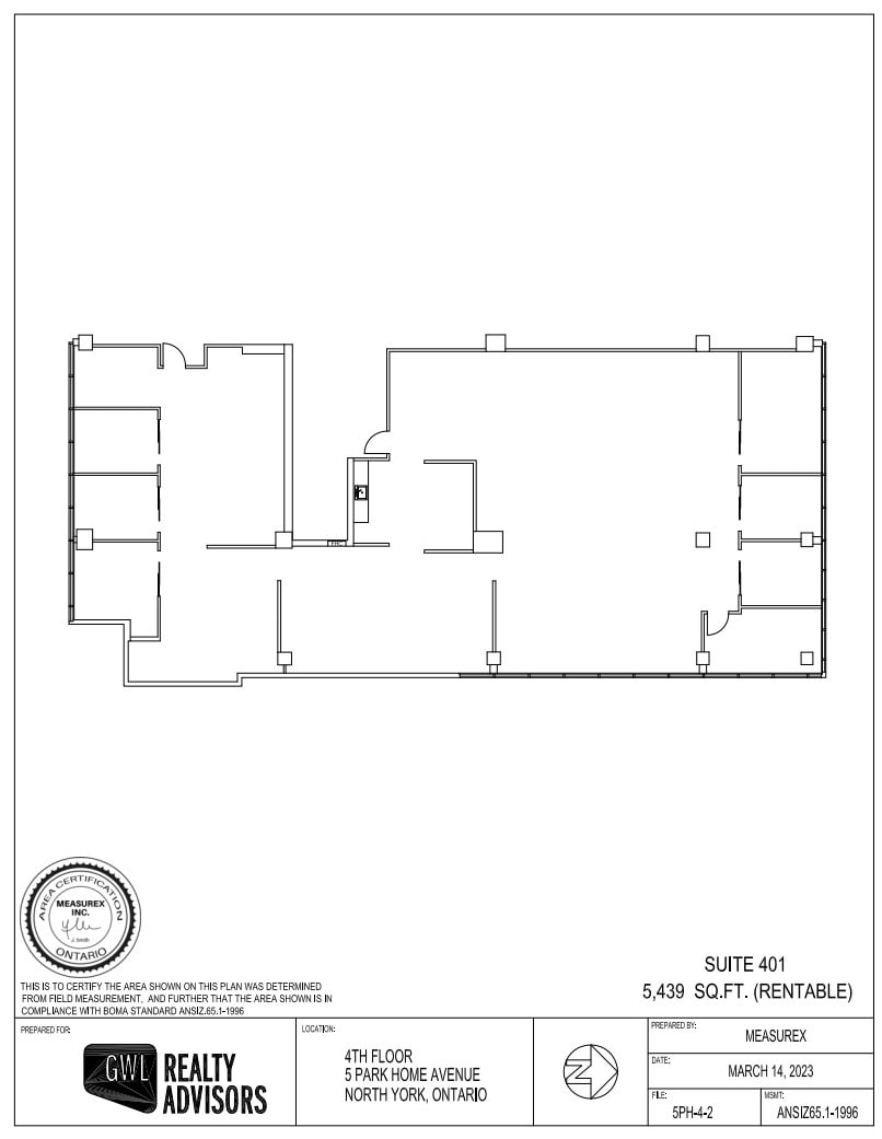 5 Park Home Ave, Toronto, ON à louer Plan d’étage– Image 1 sur 1