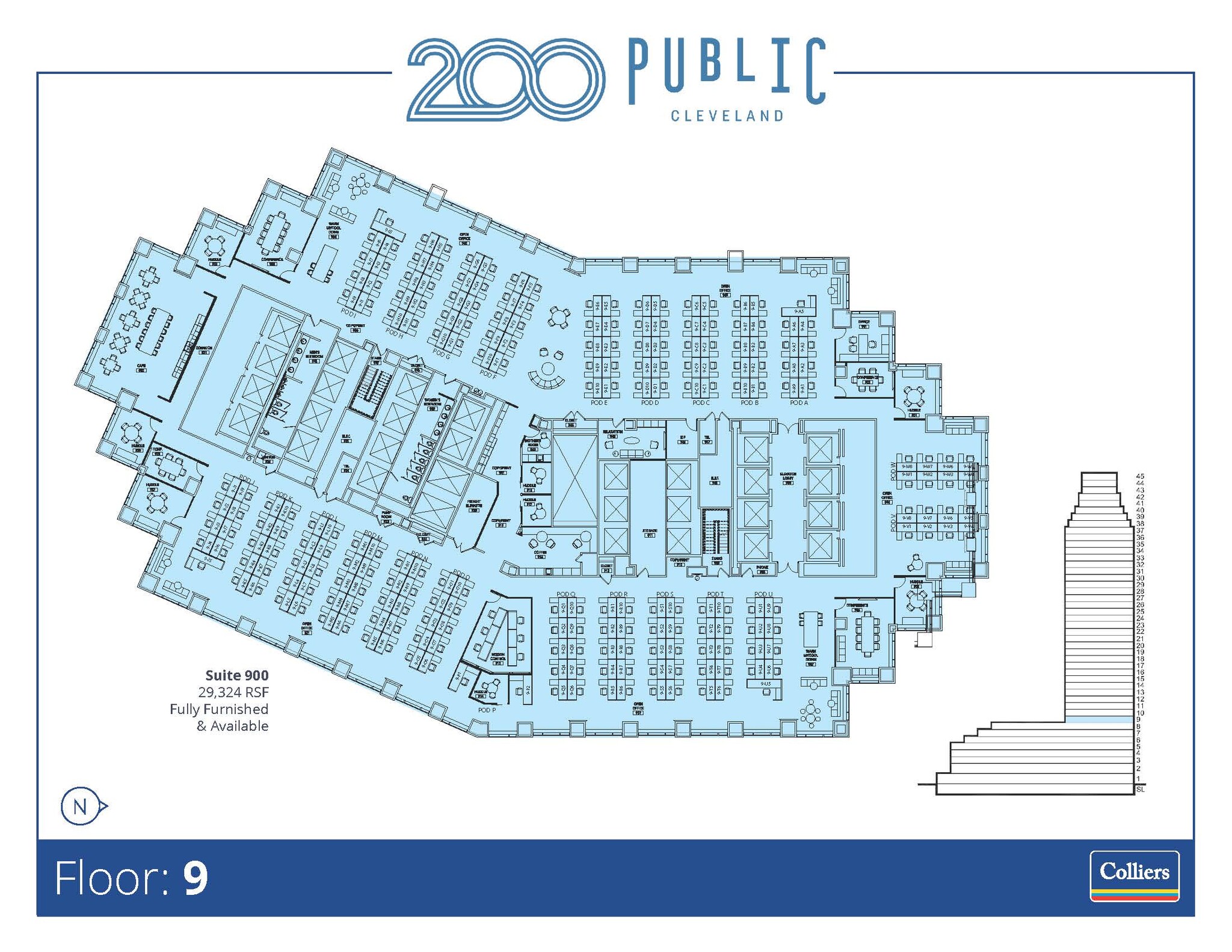 200 Public Sq, Cleveland, OH à louer Plan d’étage– Image 1 sur 1