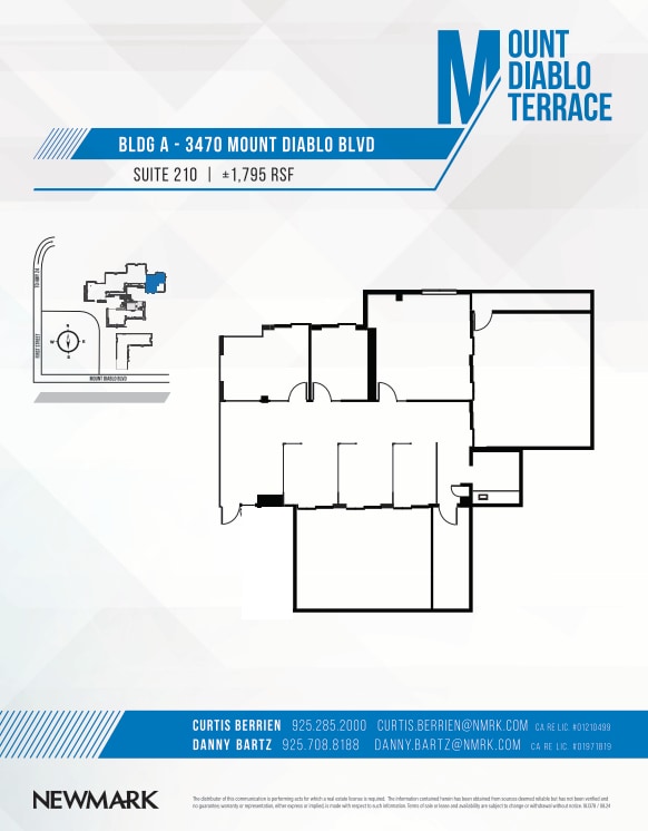 3470 Mt Diablo Blvd, Lafayette, CA à louer Plan d’étage– Image 1 sur 1