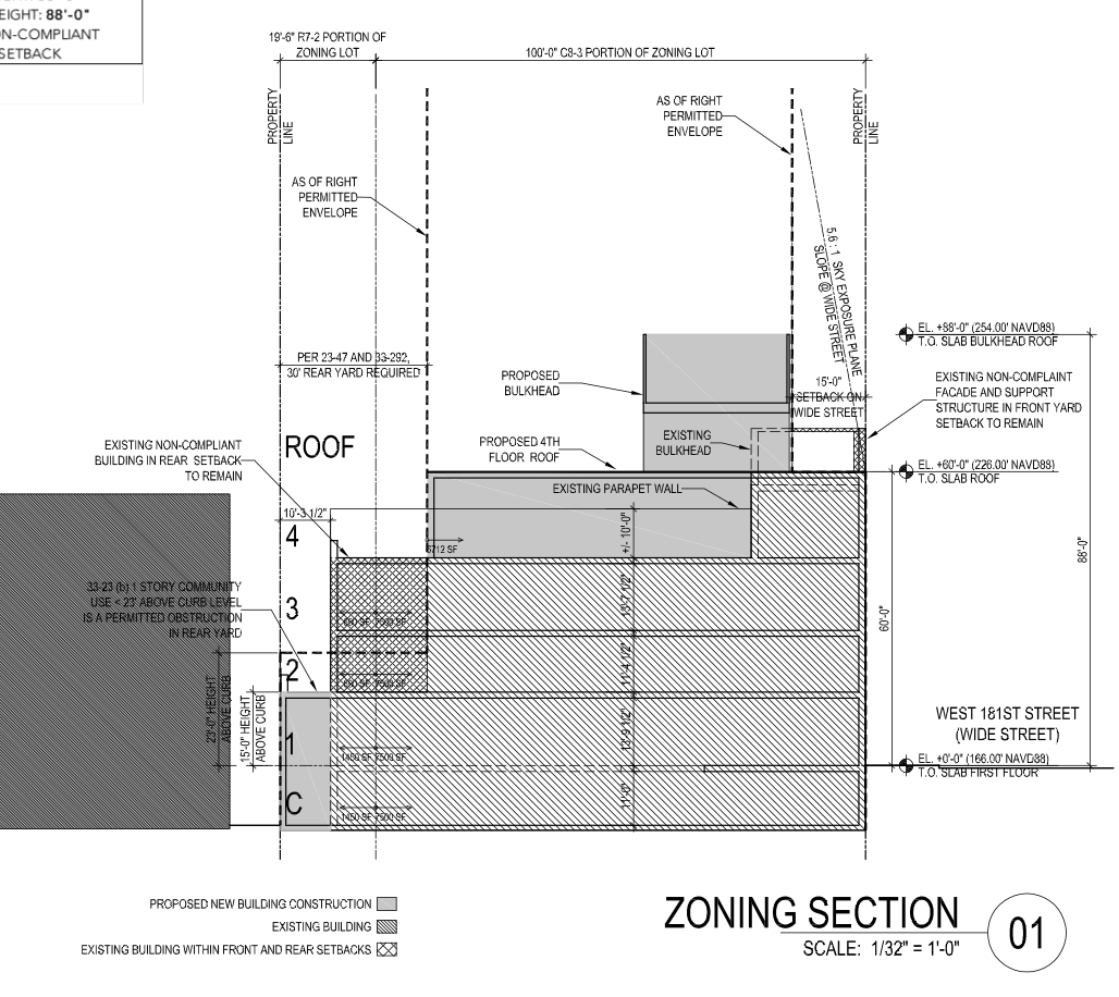 506-510 W 181st St, New York, NY à louer Plan d’étage– Image 1 sur 2