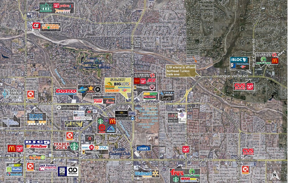 7015-7053 E Tanque Verde Rd, Tucson, AZ à louer - Aérien – Image 3 sur 12