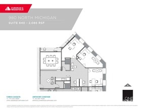 980 N Michigan Ave, Chicago, IL à louer Plan d’étage– Image 1 sur 1