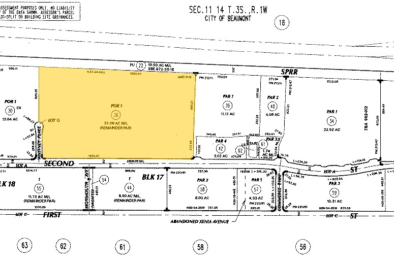 SEQ Pennsylvania Ave & 2nd St, Beaumont, CA à vendre - Plan cadastral – Image 2 sur 2