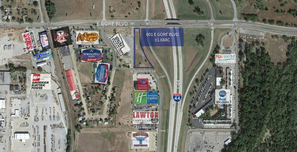 801 E Gore Blvd, Lawton, OK à vendre - Aérien – Image 1 sur 3