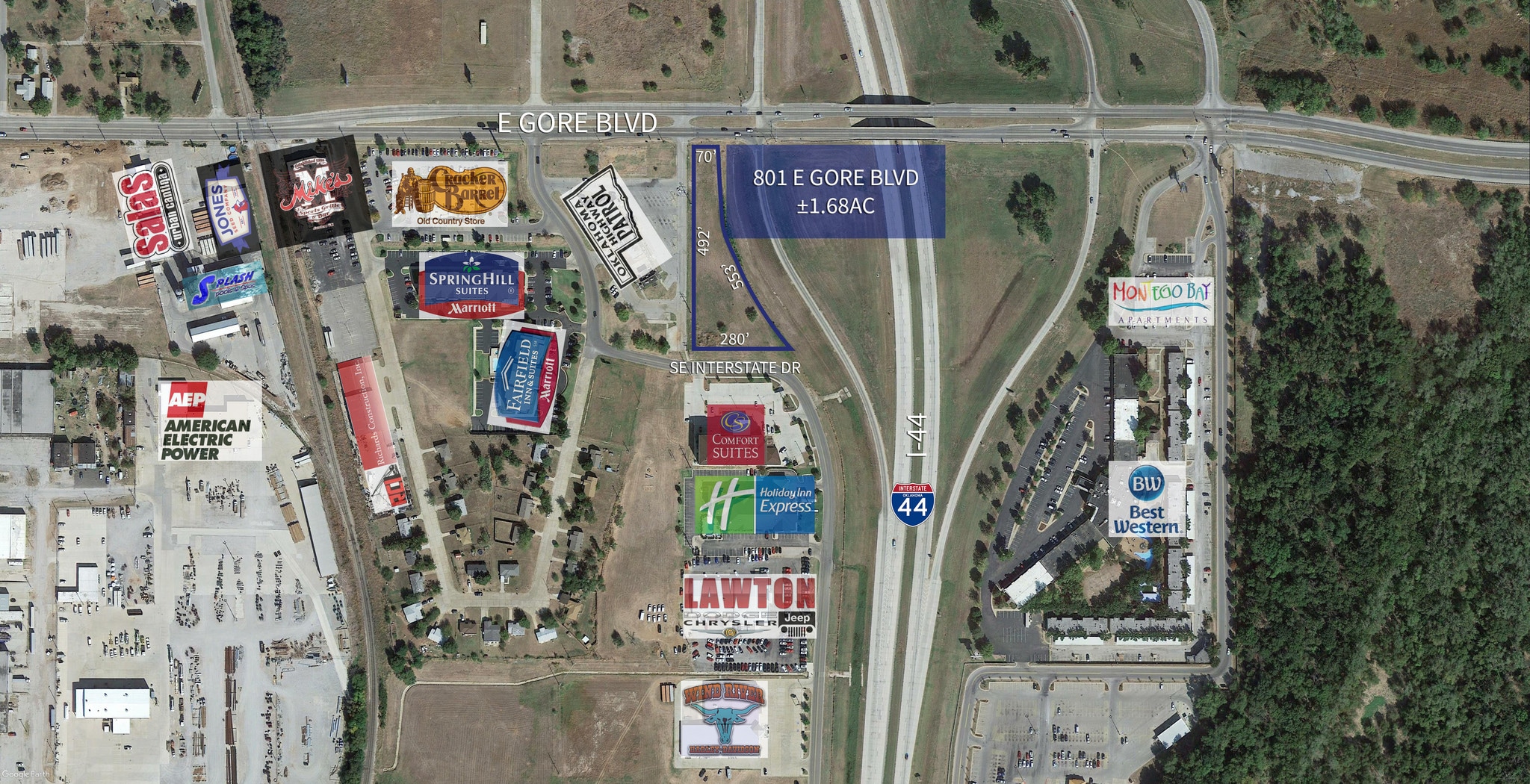 801 E Gore Blvd, Lawton, OK à vendre Aérien– Image 1 sur 4