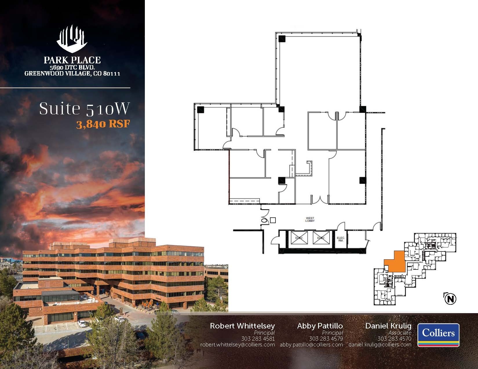 5690 DTC Blvd, Greenwood Village, CO à louer Plan d’étage– Image 1 sur 1
