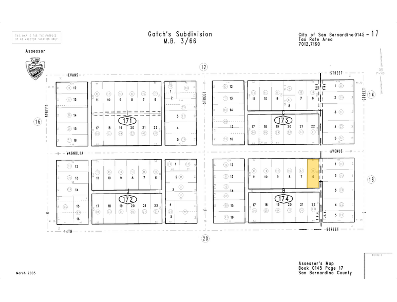 531 Magnolia Ave, San Bernardino, CA à vendre - Plan cadastral – Image 1 sur 1