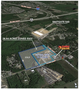 Plus de détails pour Poole Road & Hodge Rd, Knightdale, NC - Terrain à vendre