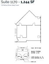 733 Bishop St, Honolulu, HI à louer Plan d’étage– Image 1 sur 1