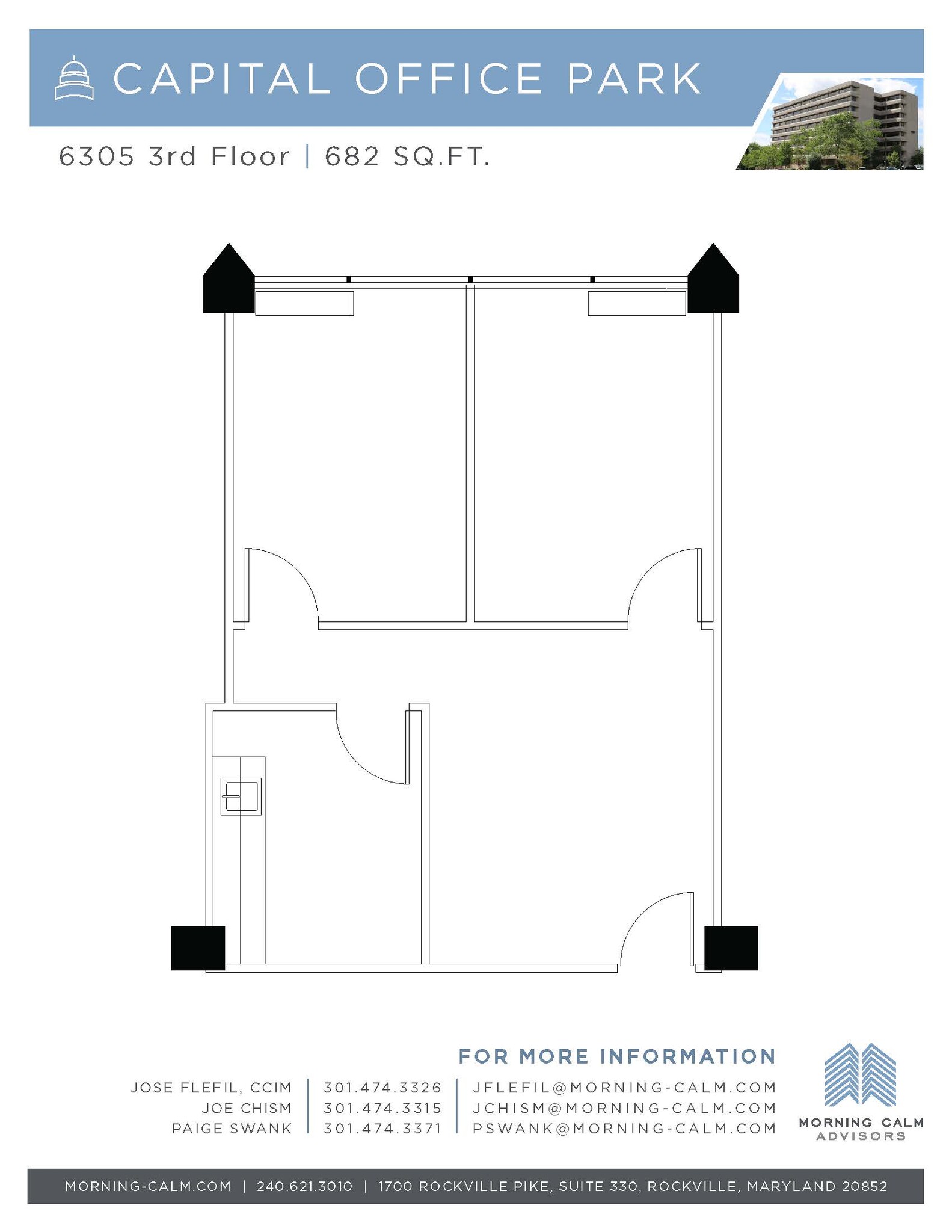 6305 Ivy Ln, Greenbelt, MD à louer Plan d’étage– Image 1 sur 1