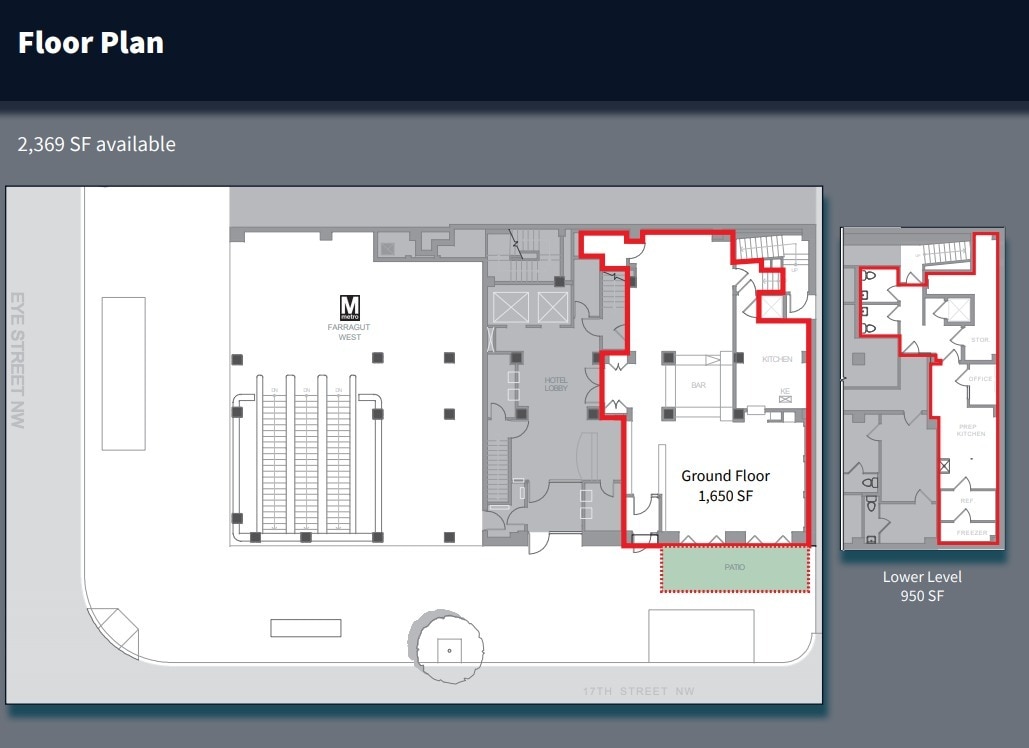 839 17th St NW, Washington, DC à louer Plan d’étage– Image 1 sur 1