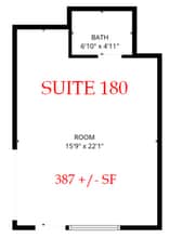176-180 E Center St, Hernando, MS à louer Plan d’étage– Image 1 sur 2