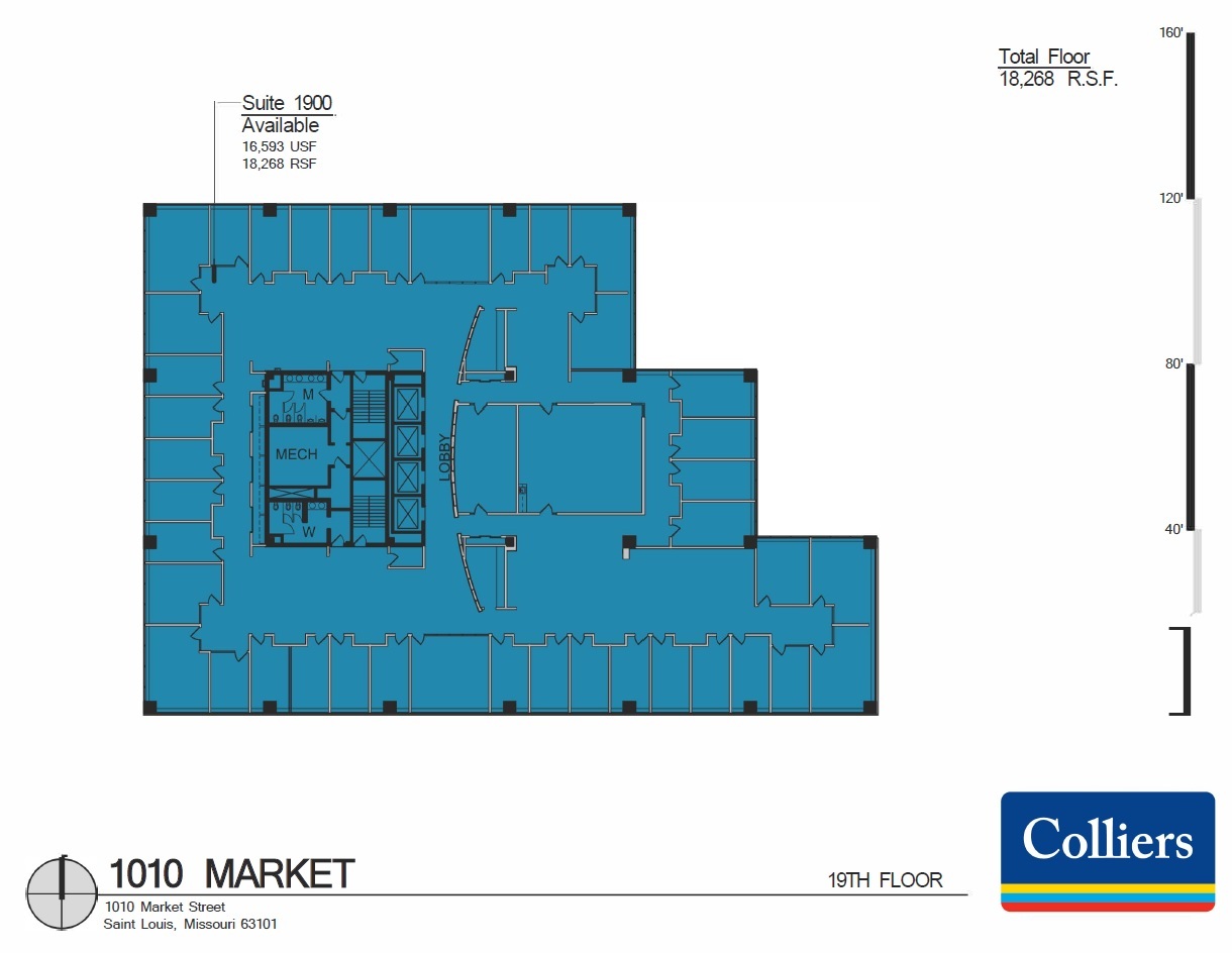 1010 Market St, Saint Louis, MO à louer Plan d’étage– Image 1 sur 1