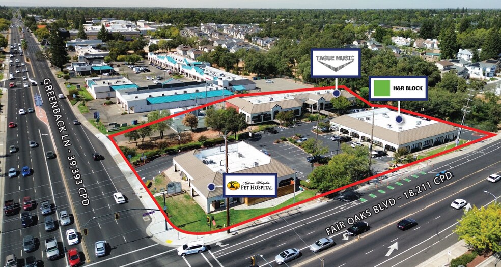 8091-8099 Greenback Ln, Citrus Heights, CA à louer - Photo de l’immeuble – Image 1 sur 9