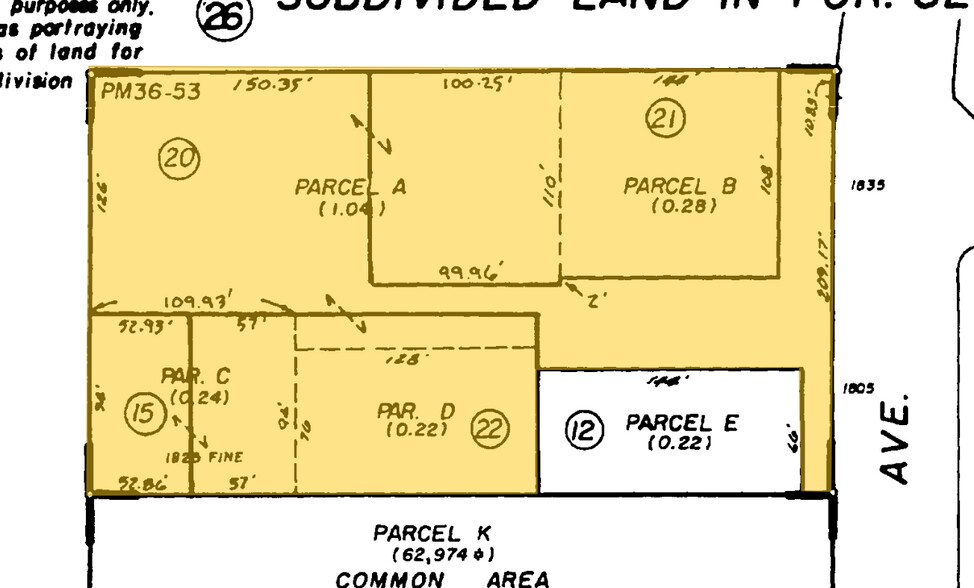 1835 N Fine Ave, Fresno, CA à vendre - Plan cadastral – Image 3 sur 3