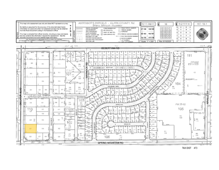 3466 S Decatur Blvd, Las Vegas, NV à louer - Plan cadastral – Image 2 sur 2