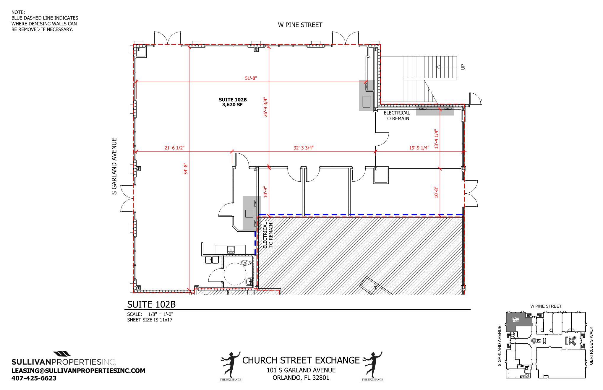 122 W Pine St, Orlando, FL à louer Plan d’étage– Image 1 sur 1