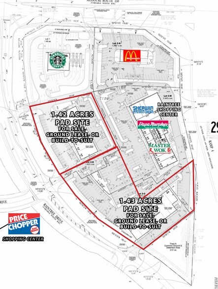 Raintree Shopping Center Pad Sites portefeuille de 2 biens à vendre sur LoopNet.fr - Plan de site – Image 3 sur 3