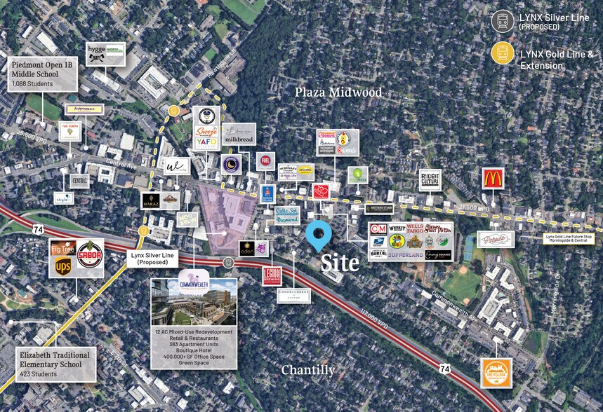 1200 The Plaza Rd, Charlotte, NC à louer - Aérien – Image 3 sur 3