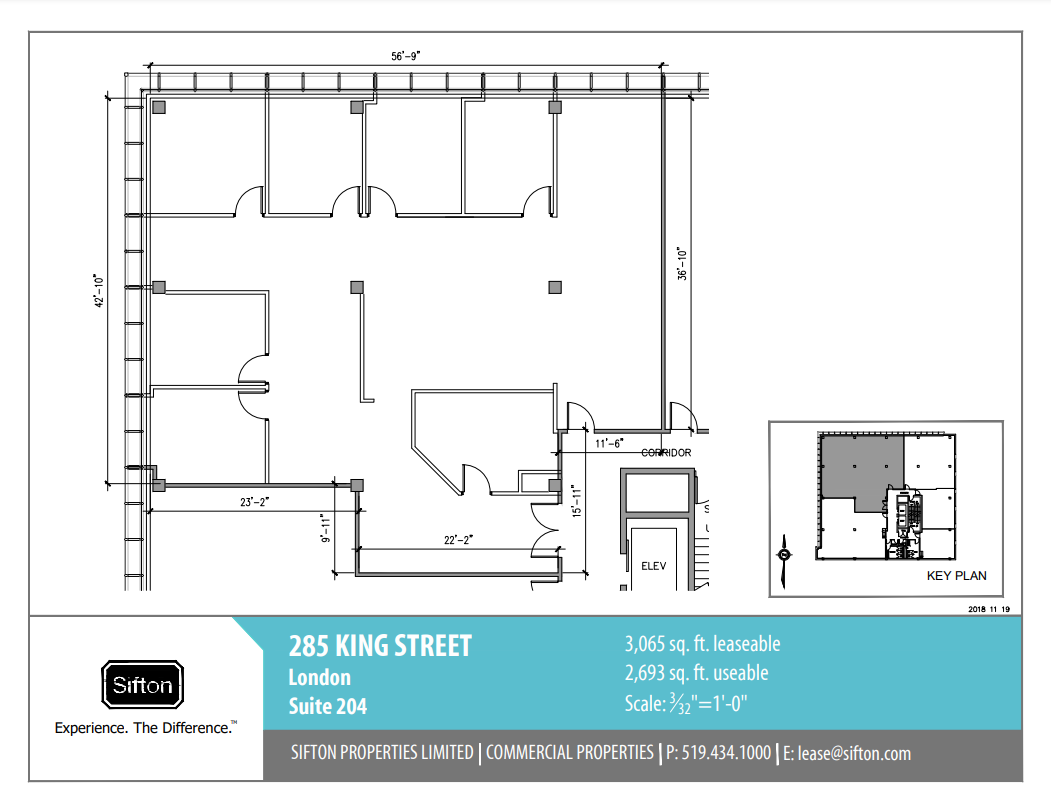 285 King St, London, ON à louer Plan d’étage– Image 1 sur 1