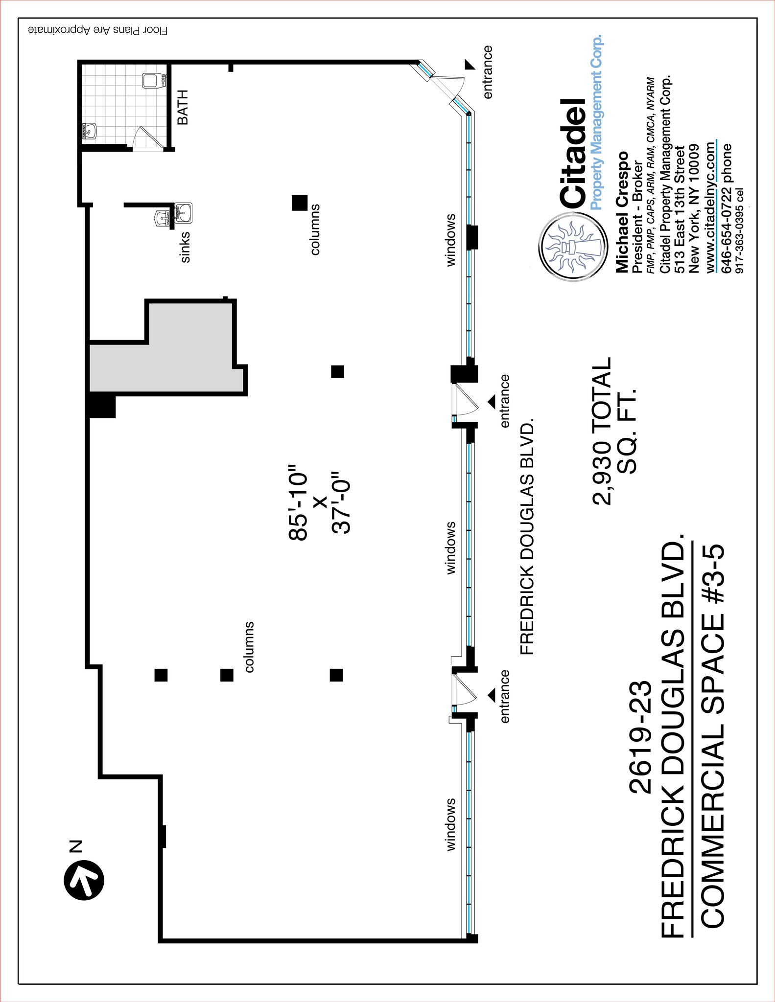 2619-2623 Frederick Douglass blvd, New York, NY à louer Plan de site– Image 1 sur 1