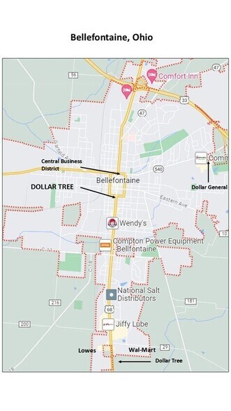230 S Main St, Bellefontaine, OH à vendre - Carte Goad – Image 2 sur 3